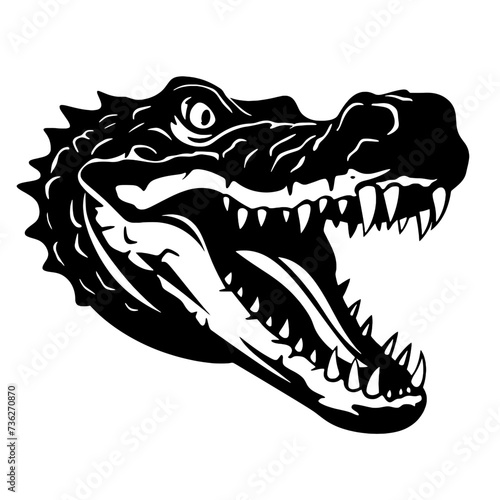 alligator or crocodile logo illustration