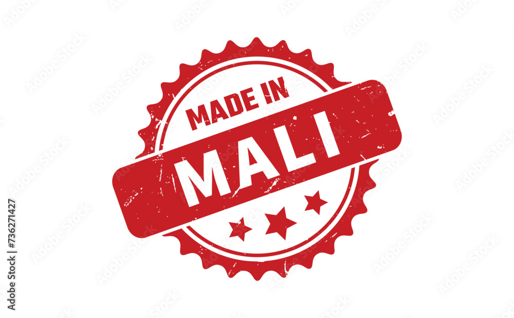 Obraz premium Made In Mali Rubber Stamp