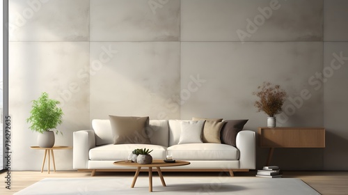 clean and cosy interior beautiful design ideas concept contemporary ideas design element room mockup template showcase backdrop living room with daylight cosy interior background photo
