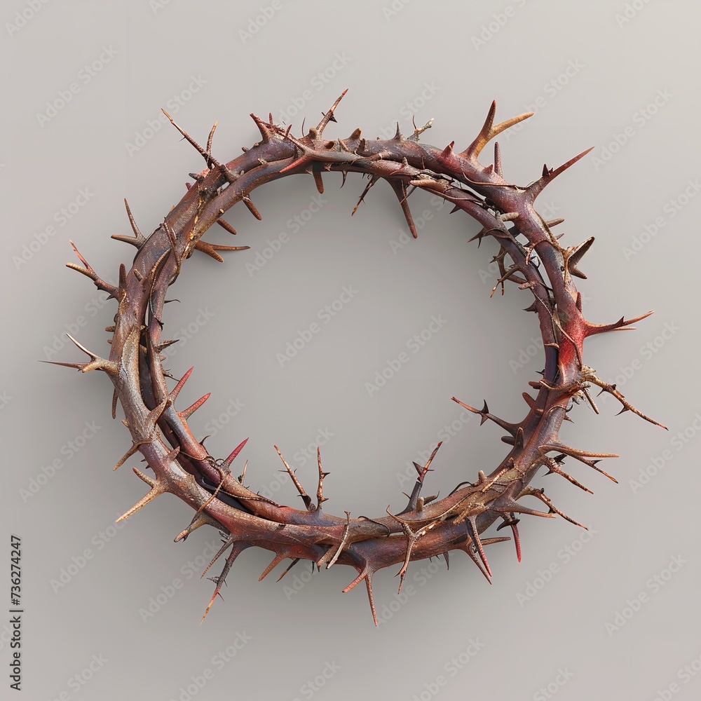 Flat lay crown of thorns still life. Flat lay crown of thorns still life.