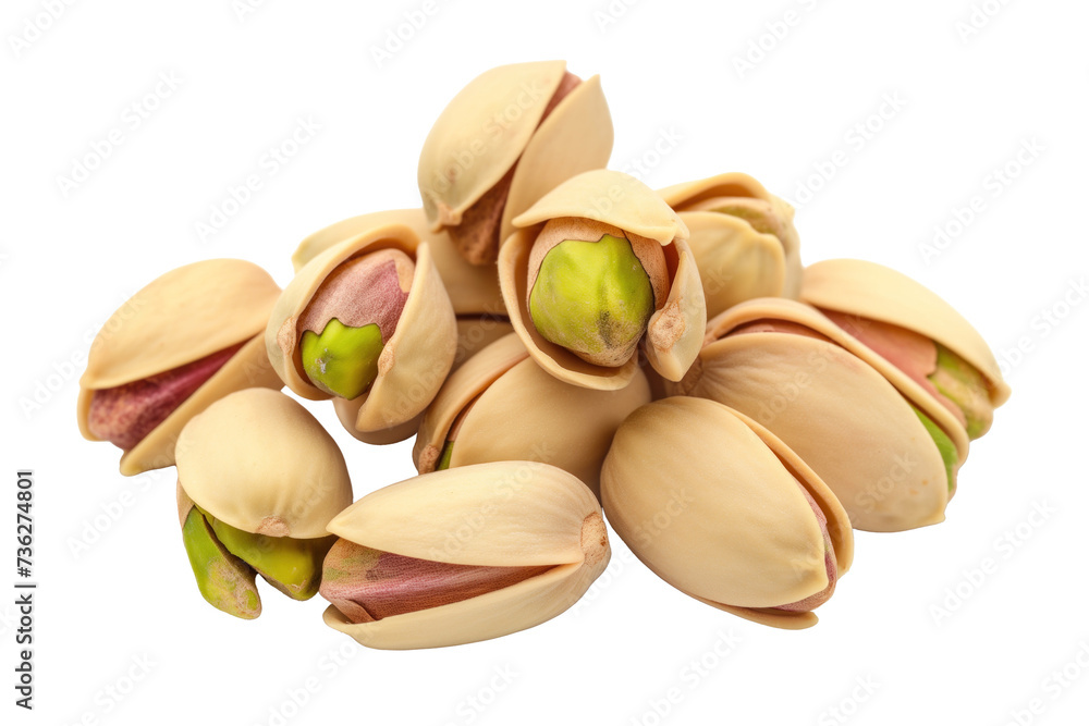 Pile of pistachios in shells isolated Pile of pistachios in shells isolated