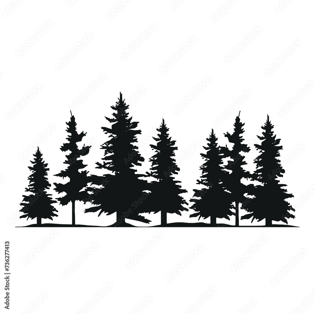 Fototapeta premium forest silhouette 