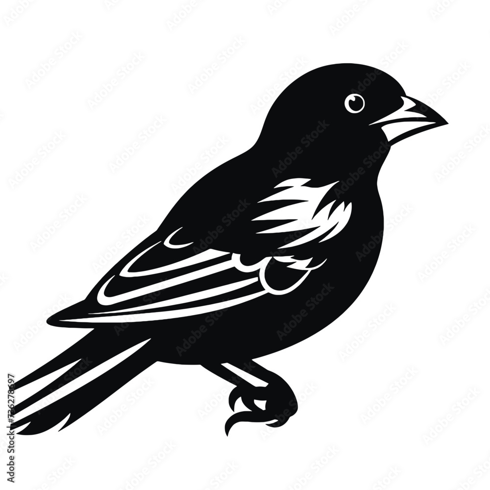 Obraz premium Sparrow silhouette icon