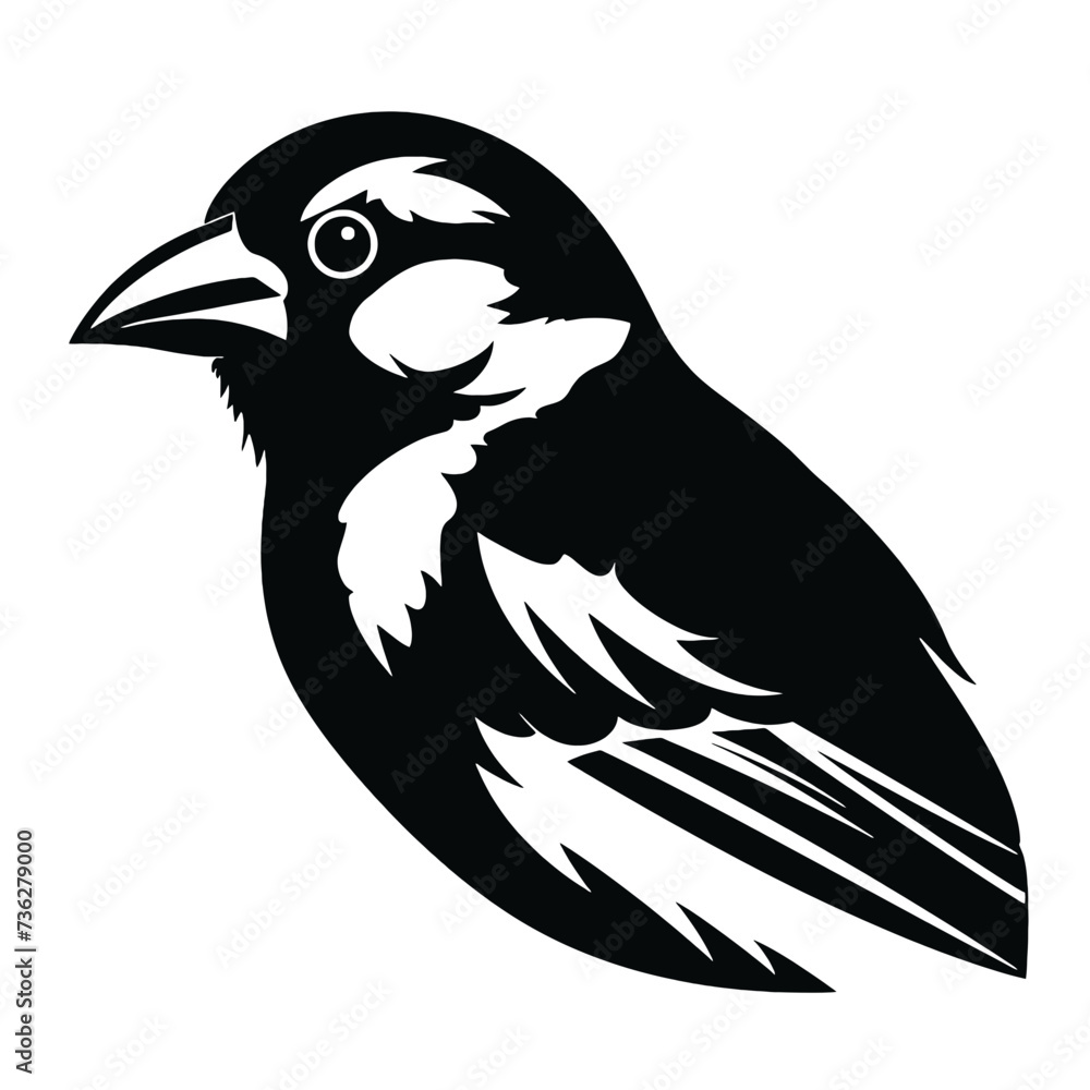 Obraz premium Sparrow silhouette icon