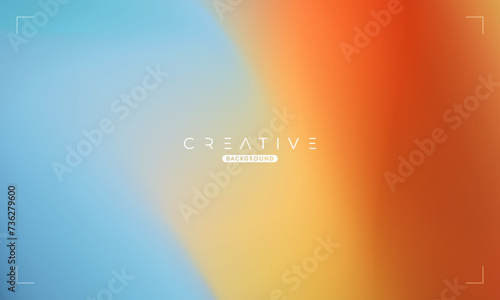 Abstract liquid gradient Background. Orange and Blue Fluid Color Gradient. Design Template For ads, Banner, Poster, Cover, Web, Brochure, Wallpaper, and flyer. Vector.
