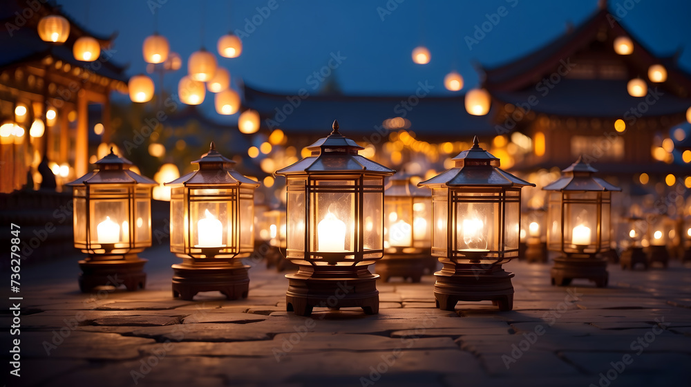 Glowing Vesak Lanterns for Vesak Day Festivities.