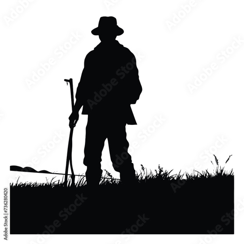 
farmer silhouette