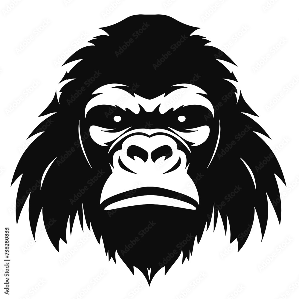 silhouette of a gorilla