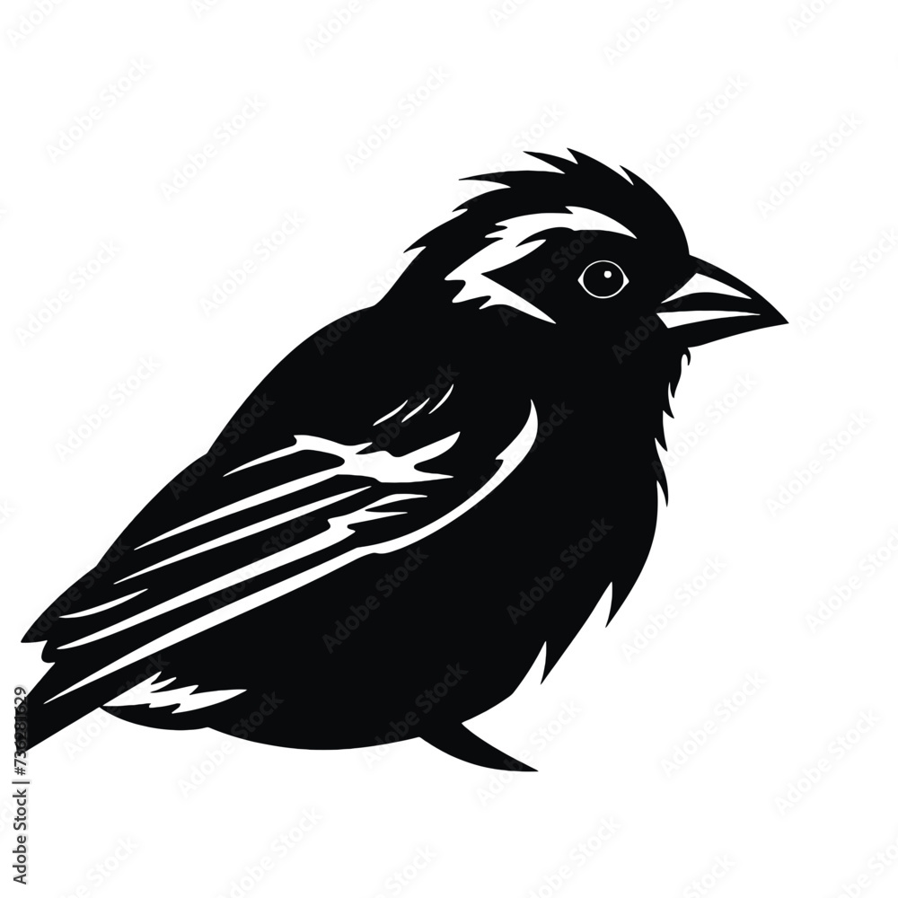 Obraz premium Sparrow silhouette icon