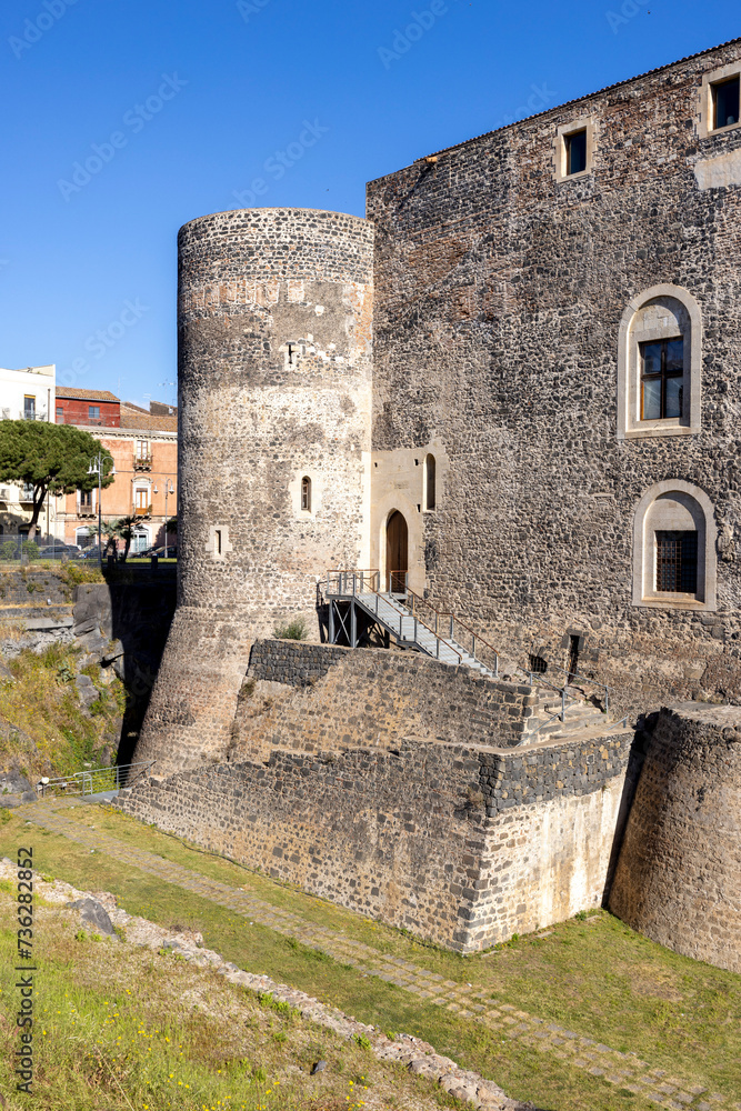 Castello Ursino built in the 13th century, Catania, Sicily, Italy