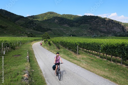 Bicycle tourism in Wachau, Austria