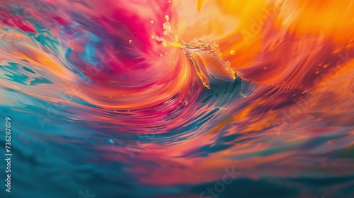  Abstract with mixed colors in motion background