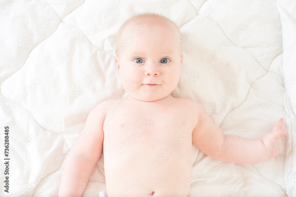 portrait of a cute baby in a diaper portrait of a cute baby in a diaper