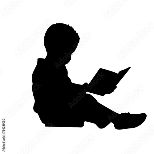 child reading a book 