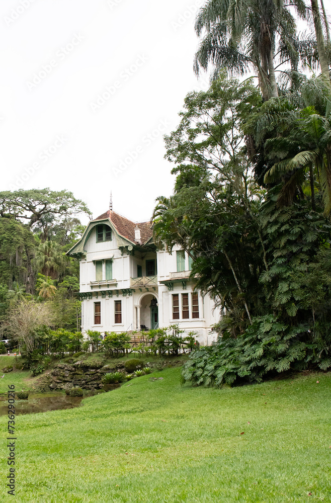 Petrópolis, Brazil. House of seven errors. Historic building in the historic and colonial city in the interior of Rio de Janeiro. Museum and mansion of a coffee baron. Landscape, view, historic.