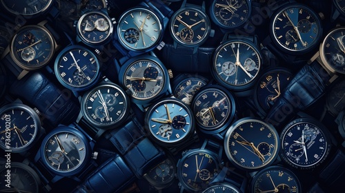 The background of many watches is in Navy Blue color