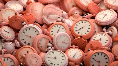 The background of many watches is in Peach color