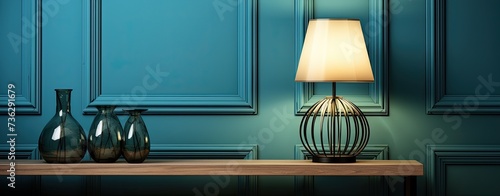 close up of a lamp in modern interior photo