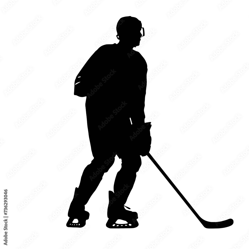 Hockey silhouette illustration Hockey silhouette illustration