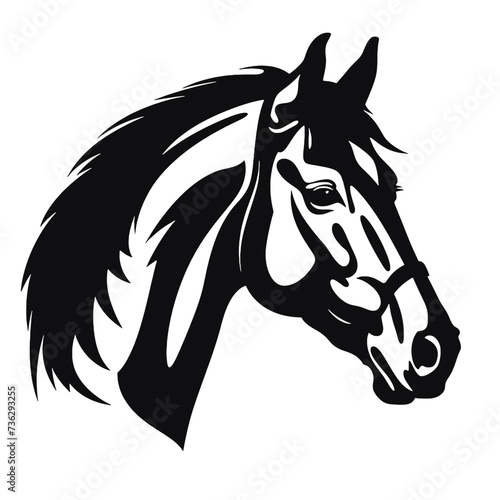 Horse head silhouette 