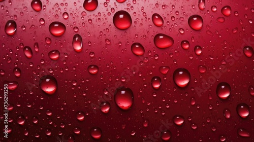 The background of raindrops is in Crimson color.
