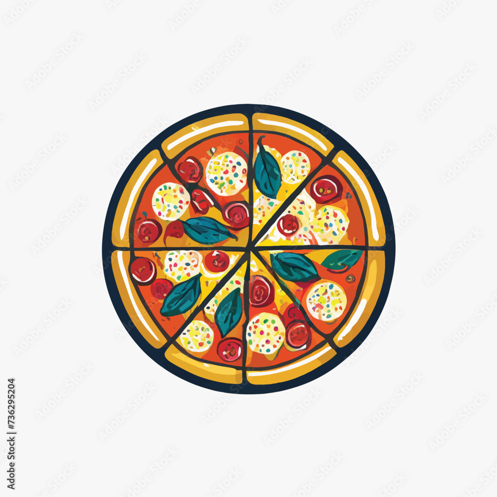 Pizza logo on a white background 