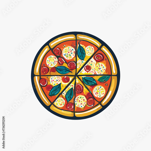 Pizza logo on a white background 