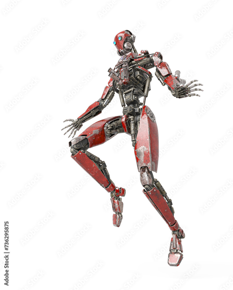 apocalypse cyborg is landing like a comic hero apocalypse cyborg is landing like a comic hero
