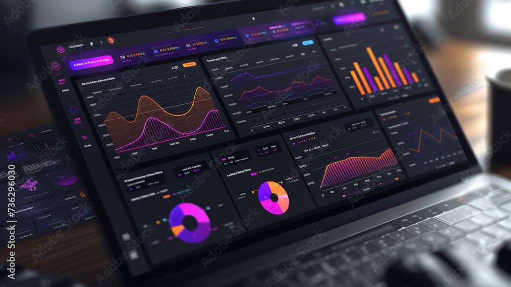 In-depth analysis interface used by tech industry analysts showcasing detailed graphs and charts on market trends and startup growth,generative ai In-depth analysis interface used by tech industry analysts showcasing detailed graphs and charts on market trends and startup growth,generative ai