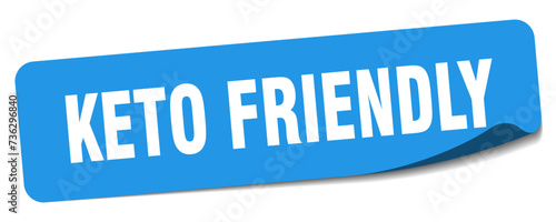 keto friendly sticker. keto friendly label