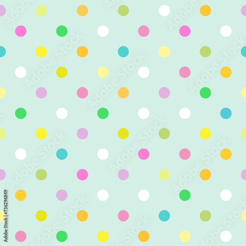 Blue Polka Dot pattern, seamless texture