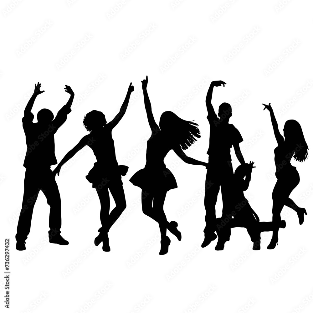 Obraz premium jumping people silhouettes