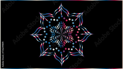 The vector dotted spiral vortex graphic is a visually interesting and complex image. The use of color, movement, and text all contribute to its overall effect.