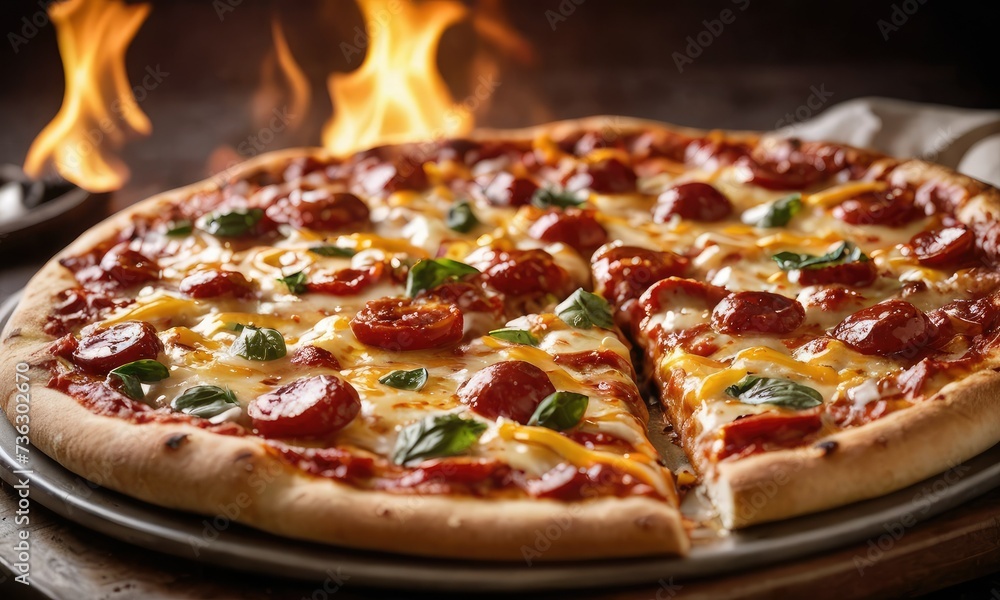 Flames of Flavor: Irresistible Gourmet Pizza with a Fiery Touch