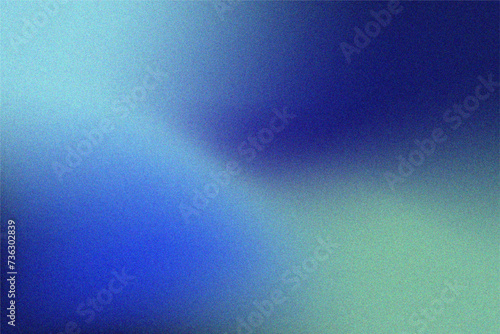 Vector abstract grainy texture gradient background in green and blue color