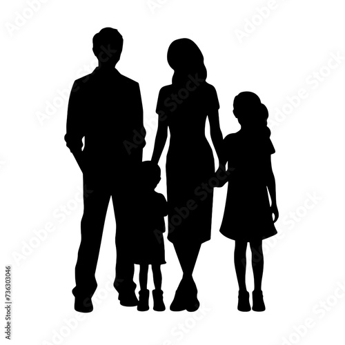 Family vector silhouette