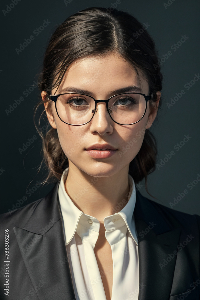 Office girl wearing suit and white shirt Office girl wearing suit and white shirt