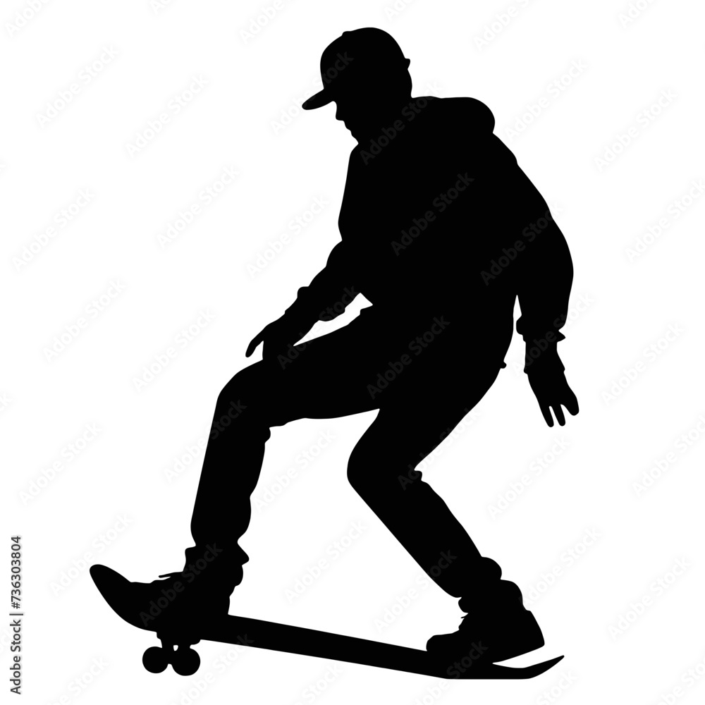 silhouette of a person with a skateboard silhouette of a person with a skateboard
