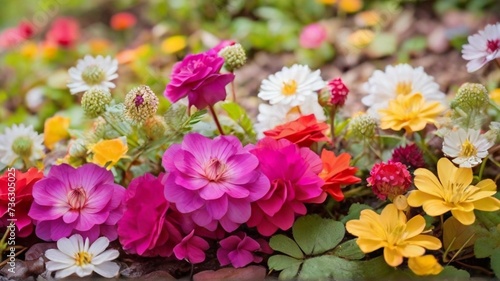 pink and yellow flowers