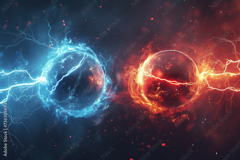 The energy balls with lightning, Generative Ai The energy balls with lightning, Generative Ai