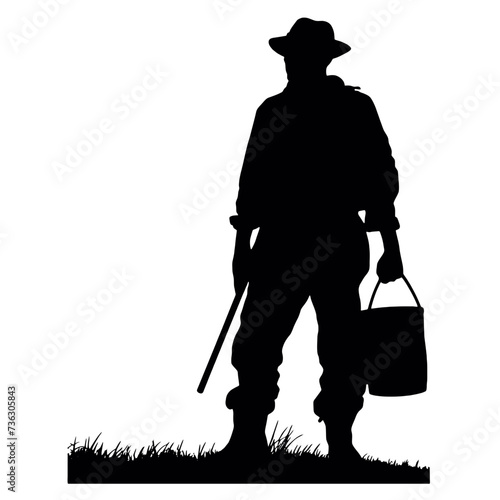 farmer  silhouette
