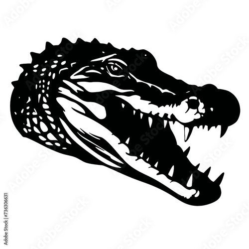 crocodile head silhouette