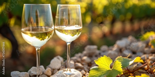 Exquisite French white wine made from grapes grown in Burgundy's appellation and showcasing the unique flinty terroir.