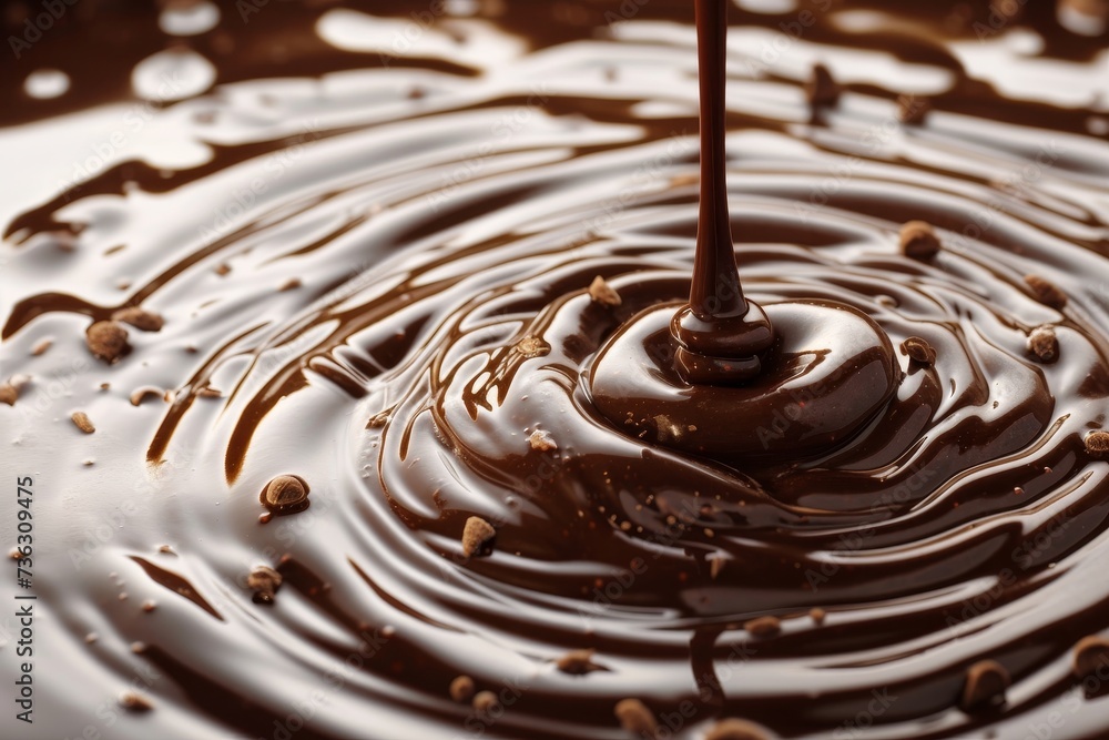 Swirling shape of dripping chocolate Swirling shape of dripping chocolate
