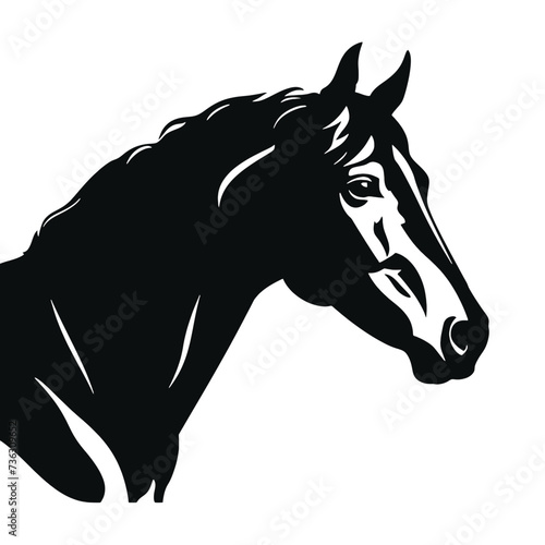Horse head silhouette 