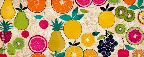 abstract colourful fruits background   fruits website banner background