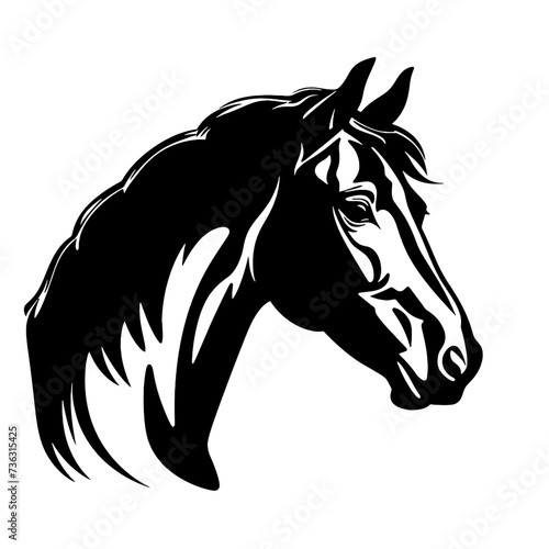 black horse silhouette