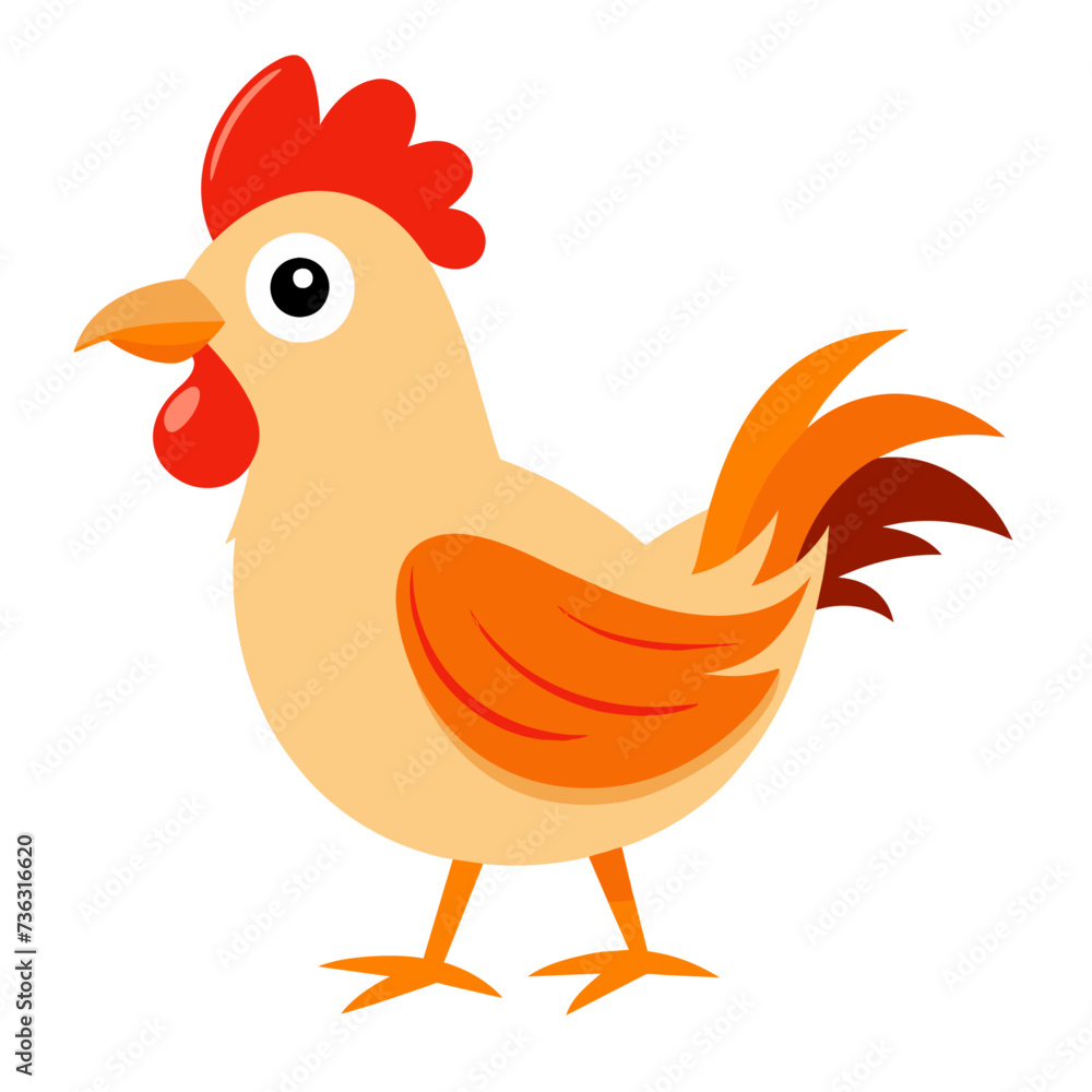 Chicken, Rooster logo vector isolated. 