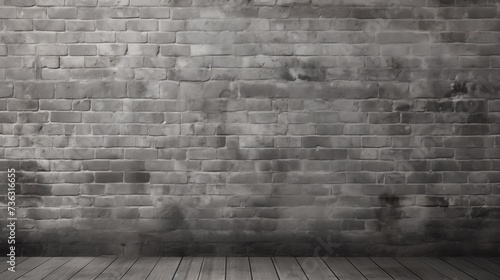 The background of the brick wall is in Gray color.