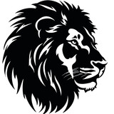 Lion head, lion face vector Illustration, on a isolated background